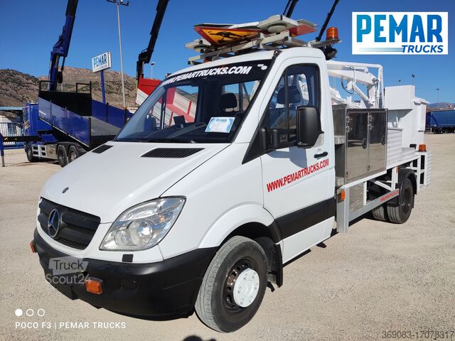 Van basket platform lift truck Mercedes-Benz 516 CDI CESTA PLATAFORMA ELEVADORA 160 c