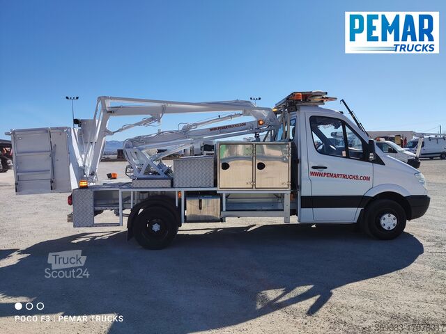 Van basket platform lift truck Mercedes-Benz 516 CDI CESTA PLATAFORMA ELEVADORA 160 c