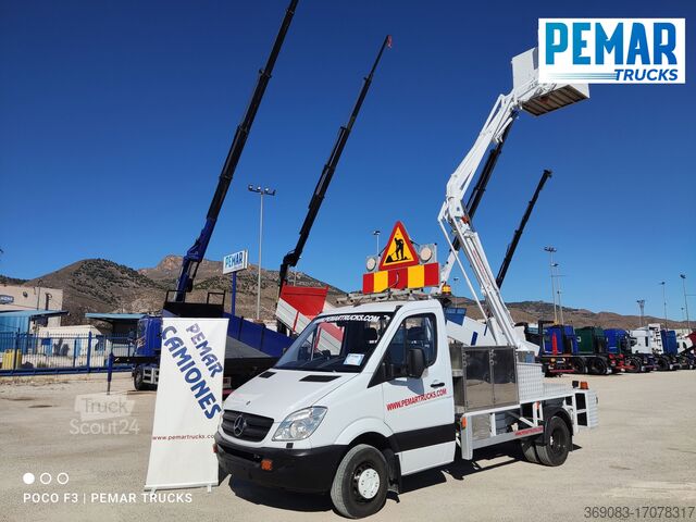 Van basket platform lift truck Mercedes-Benz 516 CDI CESTA PLATAFORMA ELEVADORA 160 c