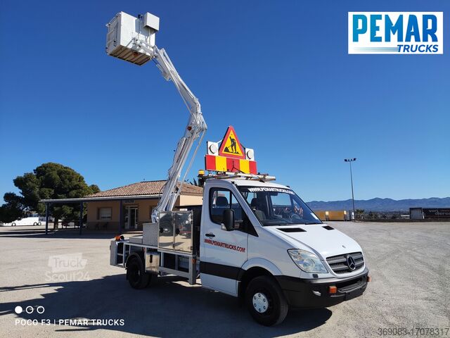 Van basket platform lift truck Mercedes-Benz 516 CDI CESTA PLATAFORMA ELEVADORA 160 c