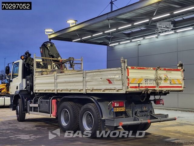 Kipper met kraan DAF CF 370 CF 6X4 HIAB 144 BS-3 HIDUO Crane Kran 8m...
