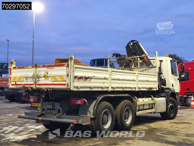 Kipper met kraan DAF CF 370 CF 6X4 HIAB 144 BS-3 HIDUO Crane Kran 8m...