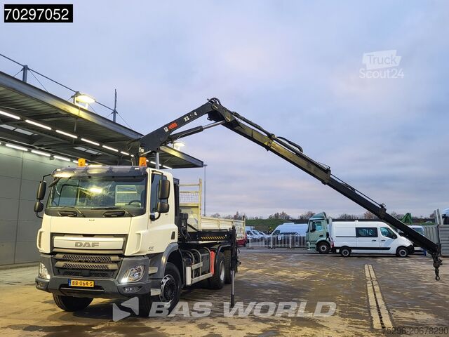 Kipper met kraan DAF CF 370 CF 6X4 HIAB 144 BS-3 HIDUO Crane Kran 8m...