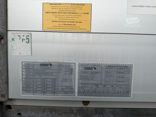 Semi-remorque bâchée SCHMITZ CARGOBULL SCS24/L - 13.62 Mega, Getränke, Hubdach