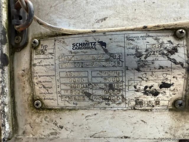 Sliding tarpaulins Schmitz Cargobull S01 2X Liftas SAF Schijfremmen Schuifzeil/Schui...