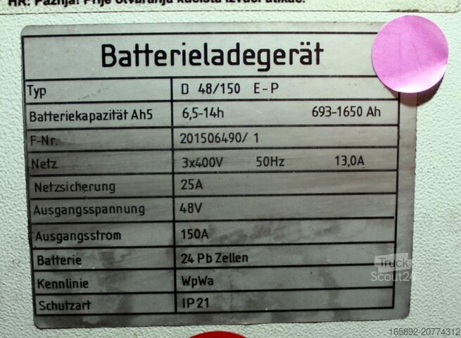 Batterie de chariot élévateur TRICOM TriCOM XL 48/150