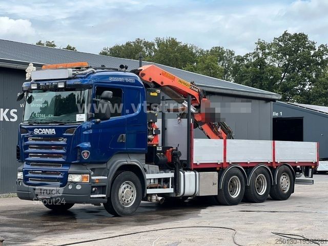Ciężarówka z płaską platformą SCANIA R620 V8 8x4 Lenk/Lift,Pritsche Palfinger PK29002