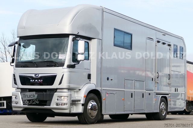 Tovorni avtomobil za prevoz živine MAN TGM 18.290 Pferdetransport Wohnwagen