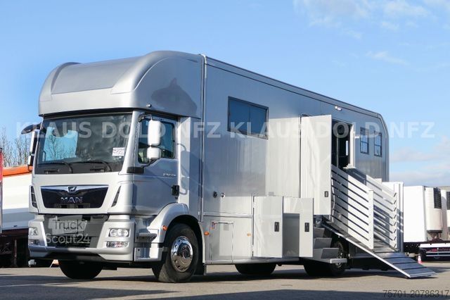 Tovorni avtomobil za prevoz živine MAN TGM 18.290 Pferdetransport Wohnwagen