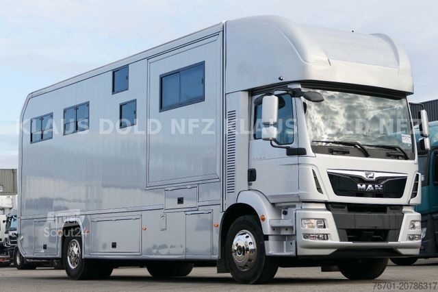 Tovorni avtomobil za prevoz živine MAN TGM 18.290 Pferdetransport Wohnwagen