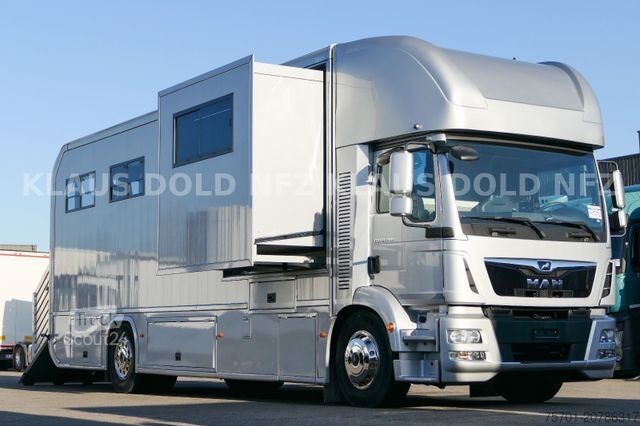 Tovorni avtomobil za prevoz živine MAN TGM 18.290 Pferdetransport Wohnwagen