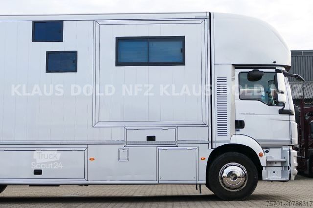 Tovorni avtomobil za prevoz živine MAN TGM 18.290 Pferdetransport Wohnwagen