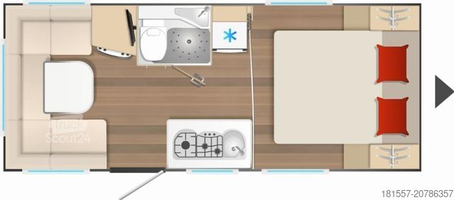 Bivalnik BÜRSTNER B66 485 TS 2.000 kg / Duschpaket