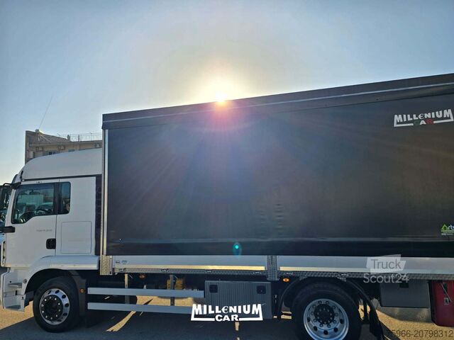 Tentinė platforma sunkvežimis MAN TGM 18-340 CENTINATO 5,60 EURO 6