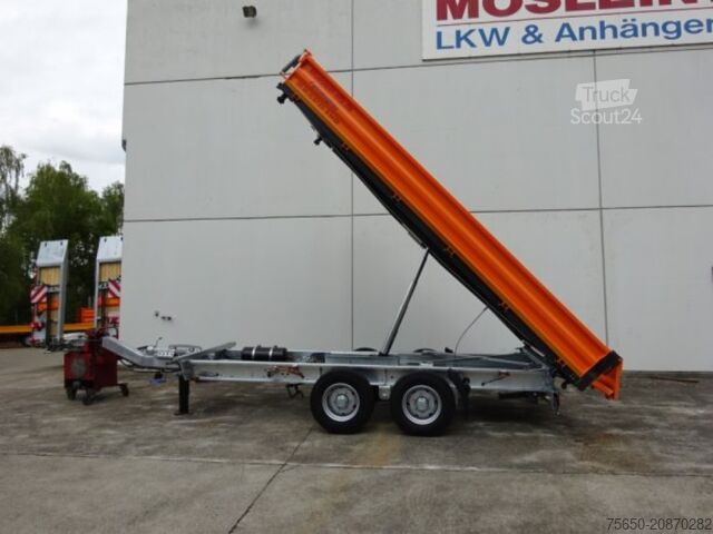 Remorque à benne basculante Möslein TTD 11 Weiß neuer Tandem 3- Seitenkipper Tieflader-- Neufahrzeug --