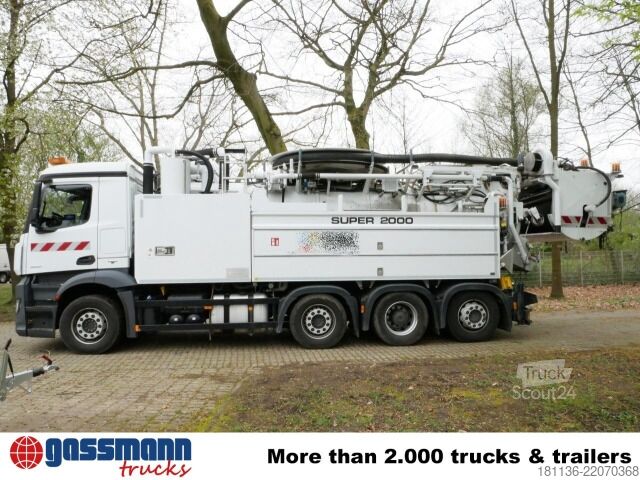 Gatusopmaskin Mercedes-Benz Actros 3551 8x2/6, Wiedemann Super 2000, 16m³,