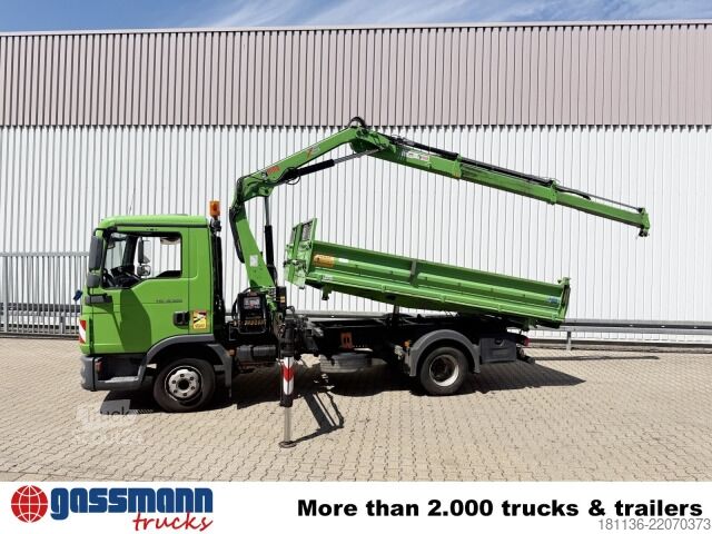 Самосвален камион MAN TGL 12.220 4X2 BB, EEV, Kran Hiab 088 BS-2 CL