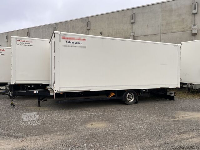 Remorcă carosată Möslein EK 1- D 7,3 1 Achs Kofferanhänger Durchladen7,08 m lang