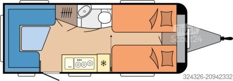 Wohnwagen Hobby De Luxe 495 UL Komfort für 2