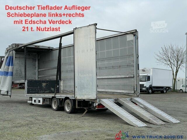 Semirimorchio ribassato Meusburger Spezialtieflader Geschlossen Stapler-Maschinen