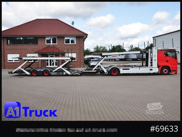 Autodraagtruck MAN 18.400 TGX, Autotransporter Kässbohrer,