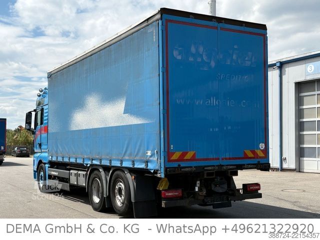 Nákladné auto s plochou korbou a plachtou MAN TGX26500*Intarder*Standklim*Edscha*XL Zertifikat