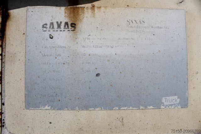 Otevřený přívěs s plachtou SAXAS APB 61-5-Z-S - Nr.: 716