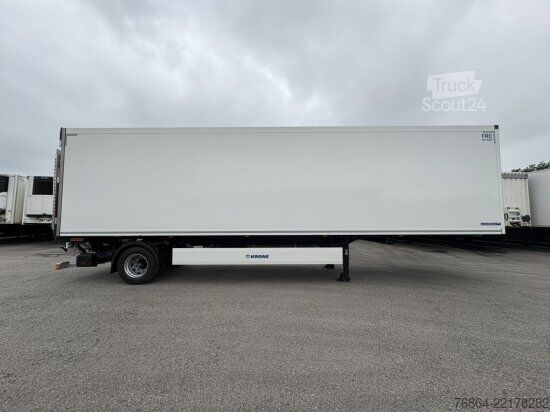 Polpriklopnik z nizko nakladalno ploščadjo KRONE SE CITY KüHLER, CARRIER 1550, 1-ACHSAUFLIEGER MIT HEBEBüHNE