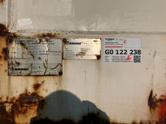 Wissellaadbak oplegger KRONE Wechselbrücke Koffer