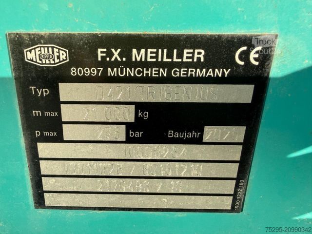 Kipper LKW  Meiller Trigenius D421 3 Seiten Kipper Unfall