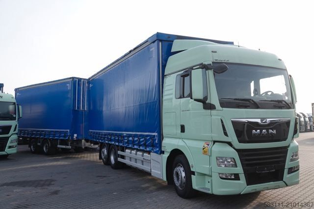 Camion jumbo MAN TGX 26.460 / ZESTAW TANDEM PRZEJAZDOWY / 120 M3