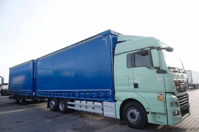Camion jumbo MAN TGX 26.460 / ZESTAW TANDEM PRZEJAZDOWY / 120 M3
