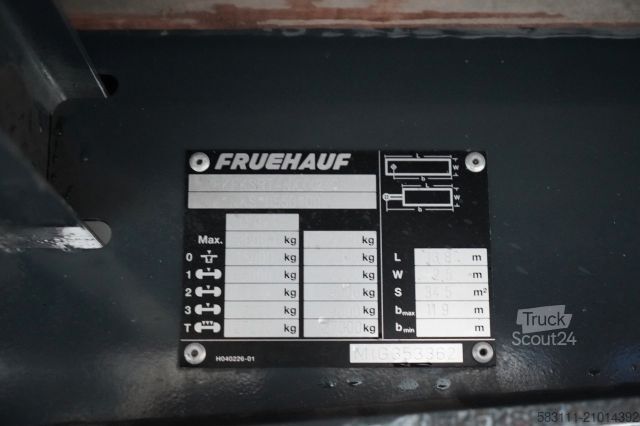 Reefer semitrailer FRUEHAUF KONTENER / KOFFER / ROLETA / POD?OGA BARDZO MOC