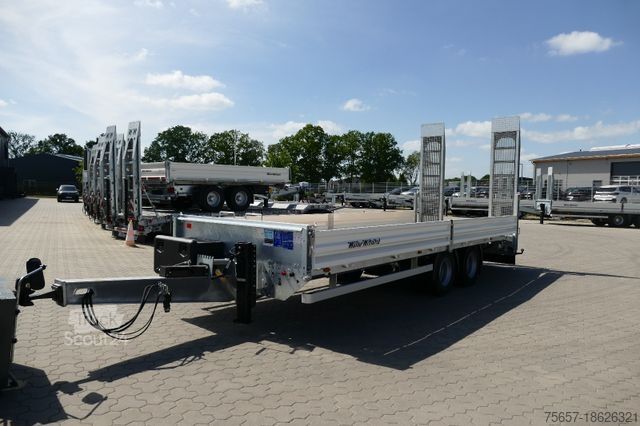 Przyczepa z platformą roboczą MÜLLER-MITTELTAL 14,4 to Tandem Tieflader 7 mtr mit Auffahrrampen