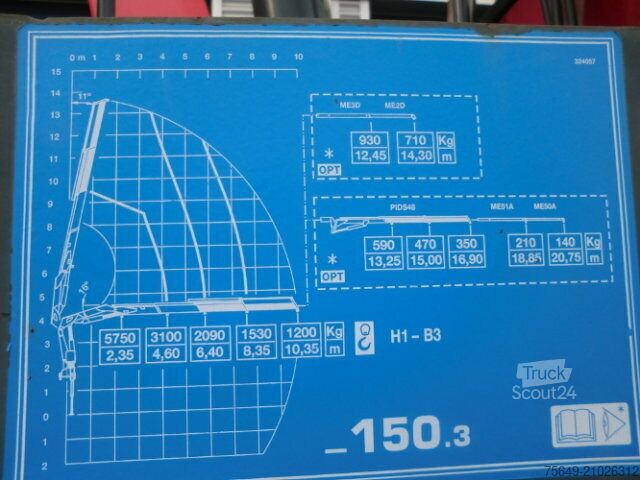 Grue montée sur camion Iveco-Magirus AT260S31Y/P 6x2 AT260S31Y/P 6x2 mit Kran Copma 150.3