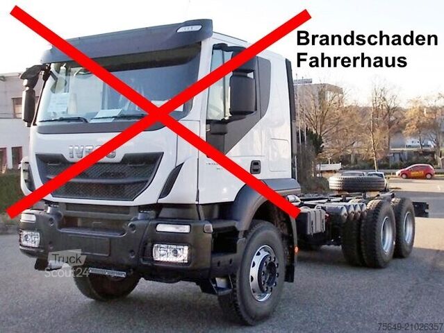 Châssis de camion Iveco-Magirus Trakker AD260T45 6x4, BRANDSCHADEN FAHRERHAUS! Trakker AD260T45 6x4, BRANDSCHADEN FAHRERHAUS!