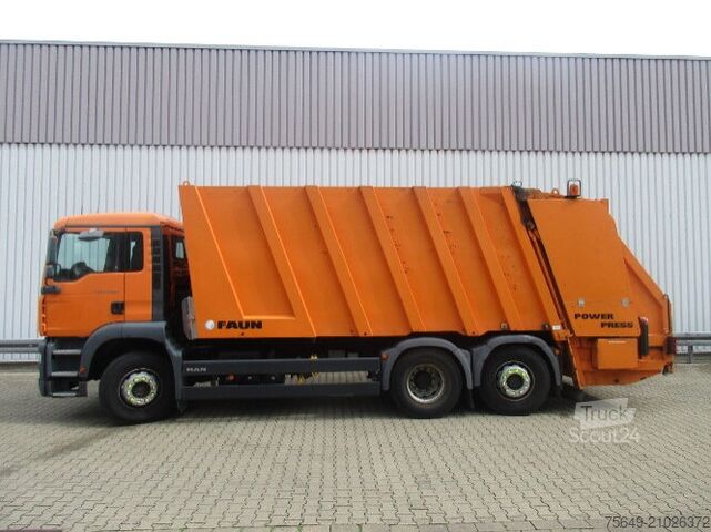 Müllwagen MAN TGA 26.350 6x2-2BL TGA 26.350/400 6x2-2BL FAUN POWER PRESS 524, OHNE MOTOR!