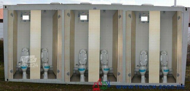 Открытый прицеп с тентом  Sanitär Toiletten Container NEU 6 Toiletten