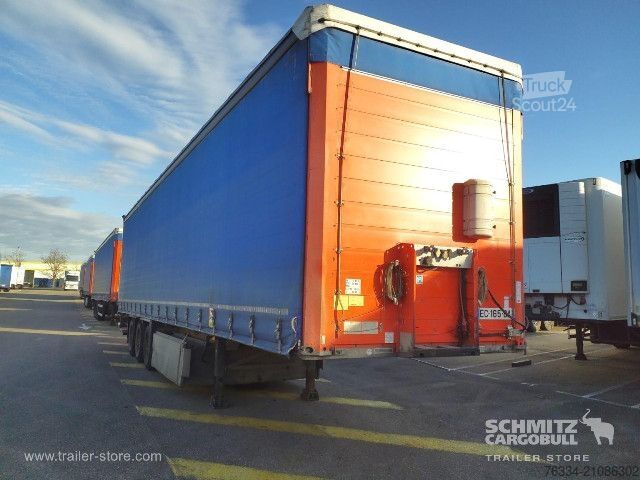 Open semitrailer with tarp Schmitz Cargobull Semitrailer Curtainsider Standard Hayon