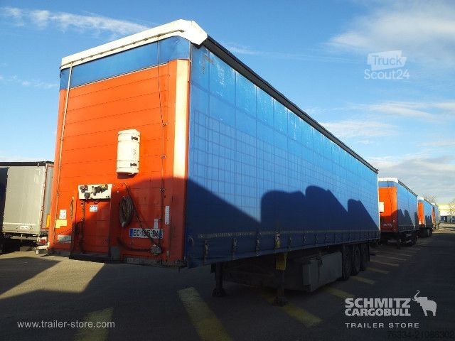 Open semitrailer with tarp Schmitz Cargobull Semitrailer Curtainsider Standard Hayon