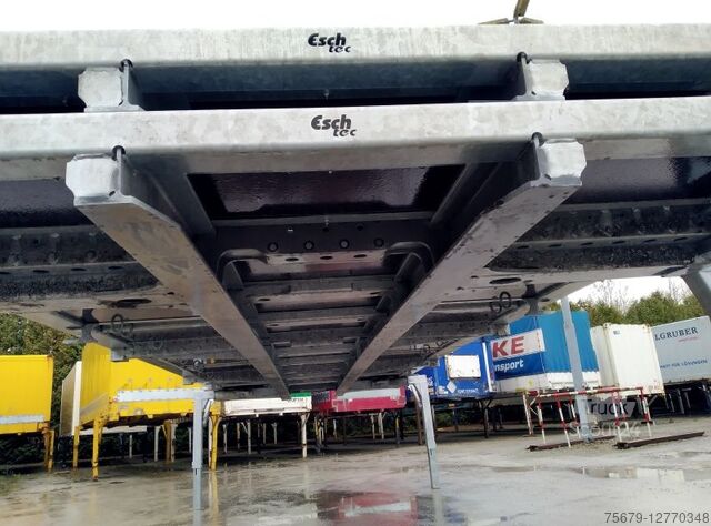 Εναλλάξιμο αμάξωμα με επίπεδη πλατφόρμα και μουσαμά Eschtec Wechselrahmen, BDF-System, 7.450 mm lang.