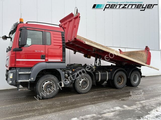 Camion-benne tricar MAN TGS 35.460 FK 8x4, Klima, Bordmatik, L-Fhs