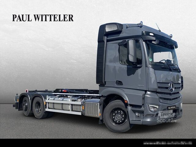 Ruloninė konteinerinė savivartis MERCEDES-BENZ MB Actros 2551 L ENA ABROLLK./HIAB ULTIMA 21 S