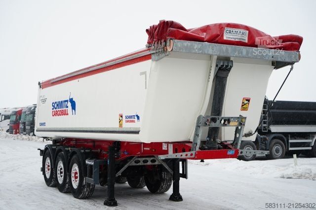 Tipper semitrailer SCHMITZ CARGOBULL WYWROTKA / 27 m3 / ALUMINIOWA / O? PODNOSZONA /