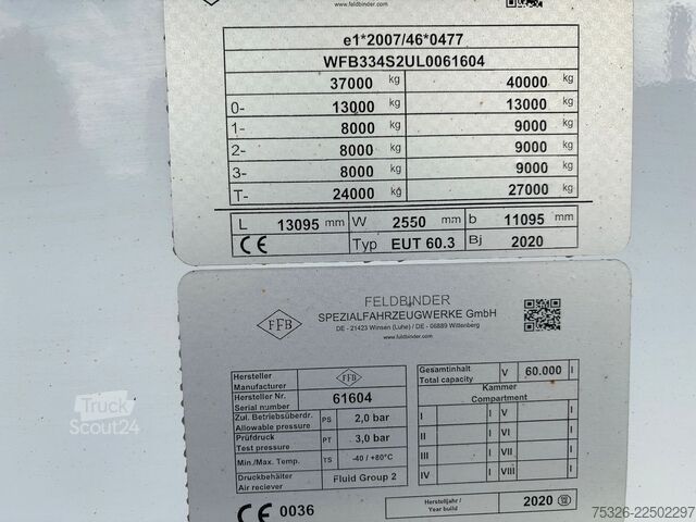 Siloauflieger FELDBINDER EUT 60.3-4/4 LIFT LENK