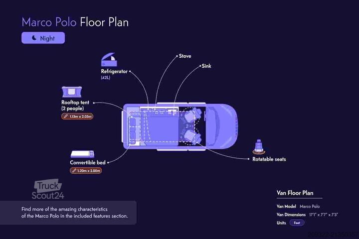 Lakóautó Mercedes Marco Polo 250d | 2022 | EURO 6 | Automatico | Venditore professionale