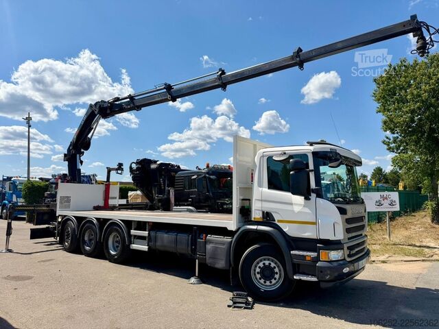 Ladepritsche Scania P410 8x4 PRITSCHE + KRAN HIAB 244 EP-4 HIDUO - ...