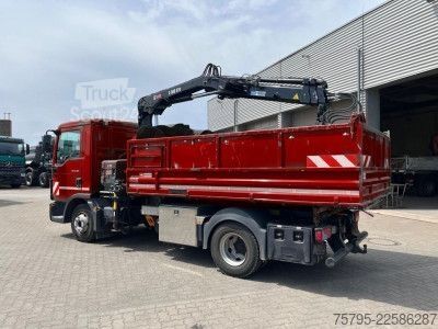 Třístranná sklápěcí dodávka MAN TG-L 8.190.4x2 BL 2-Achs Kipper Kran Hiab 078