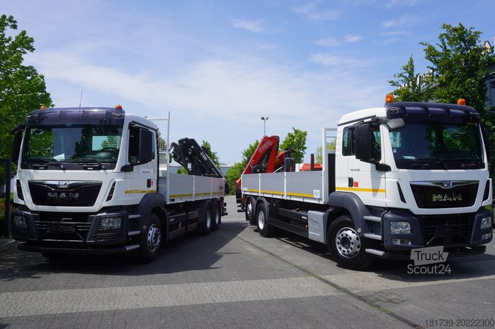 Platformă cu macara MAN TGS 26.360 Flatbed / Fassi F175 7.7 T /