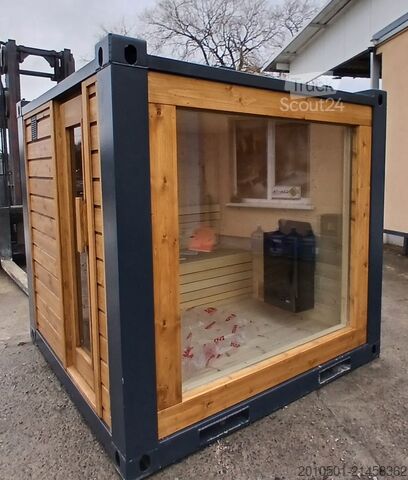 Speciális konténer 6FT Sauna Container Holzsauna Saunacontainer Holz Sauna